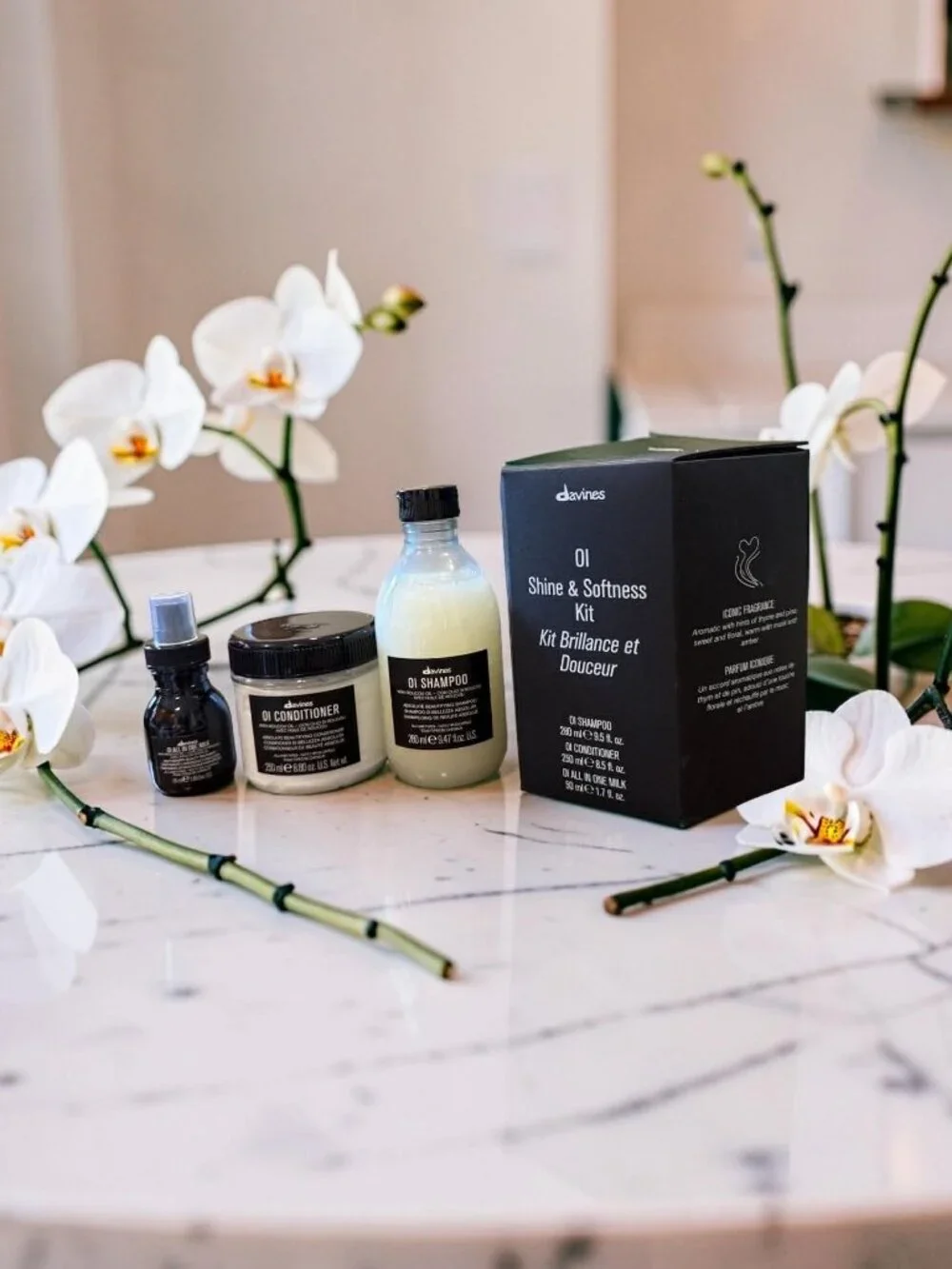 Davines Oi Shine & Softness Kit Oi Shampoo Conditioner All In One Milk 1.7 oz